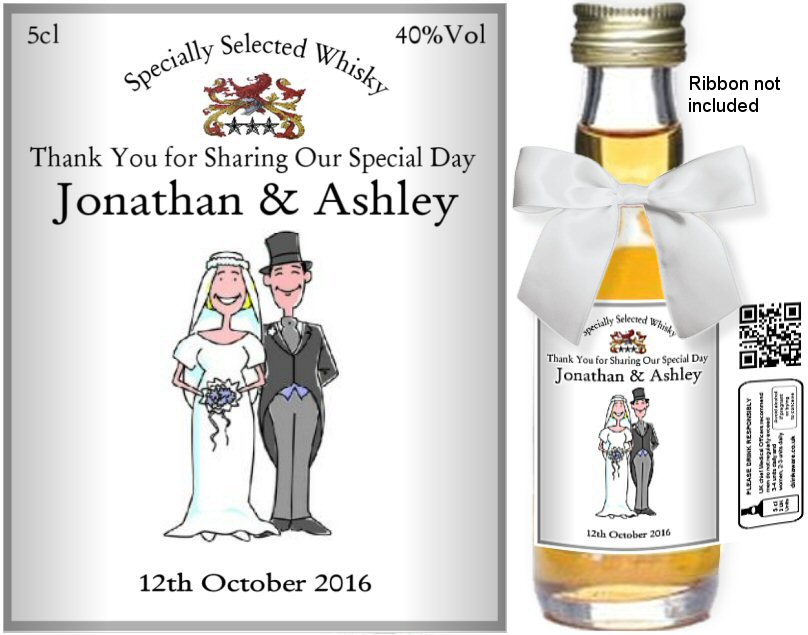 Personalised Alcohol Miniatures | Wedding Favour Label 28 - Click Image to Close